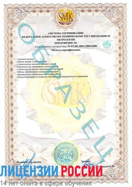 Образец сертификата соответствия (приложение) Шумерля Сертификат OHSAS 18001